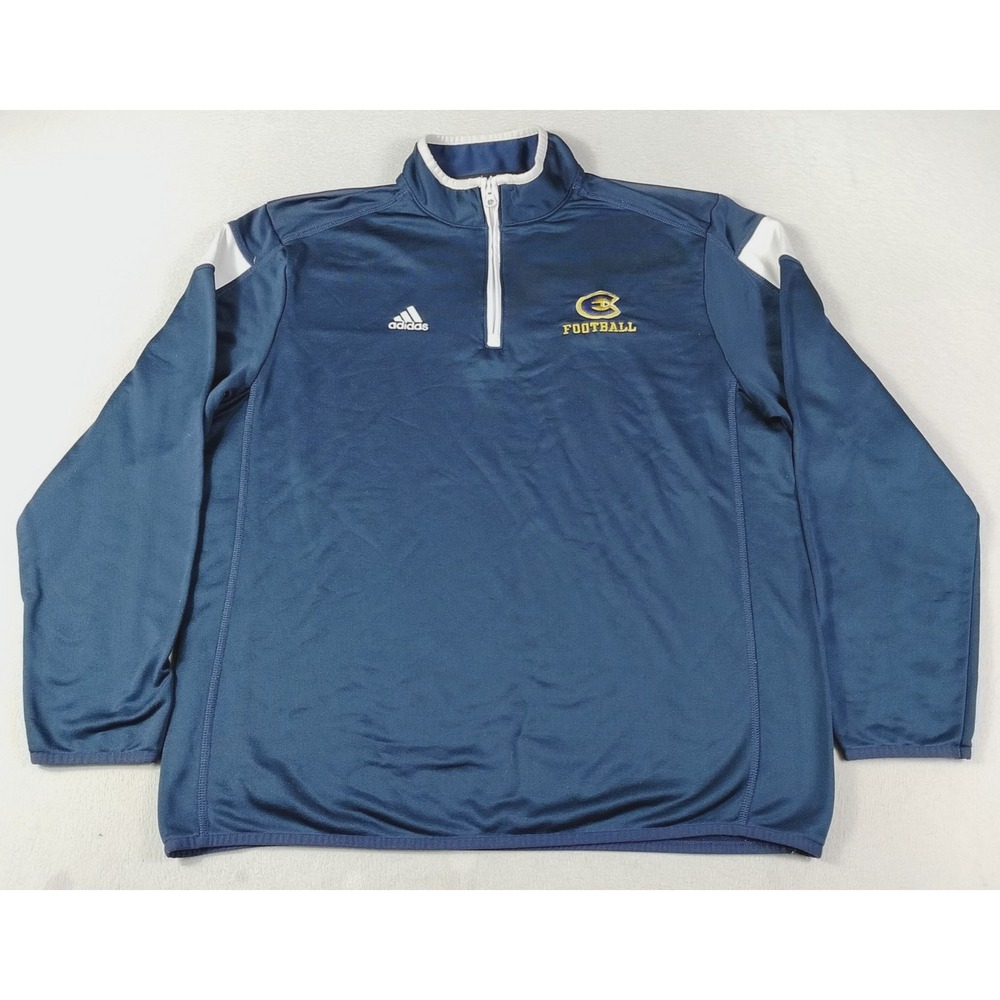 Adidas 1/4 Zip Jacket Mens XL Blue UW Eau Claire Blugolds NCAA Football